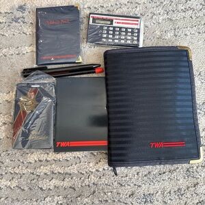 Vintage TWA Royal Ambassador Class Amenity Kit Plane Flying Airport